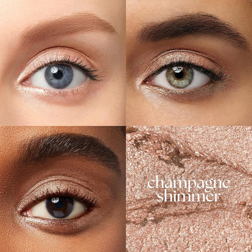 Julep Eyeshadow 101 Cream - to - Powder Waterproof Shadow Stick – Champagne Shimmer – Long - Lasting, Crease - Proof, Medium Golden - Beige Shimmer Cream Eyeshadow with Built - in Smudger - 7DAY'S