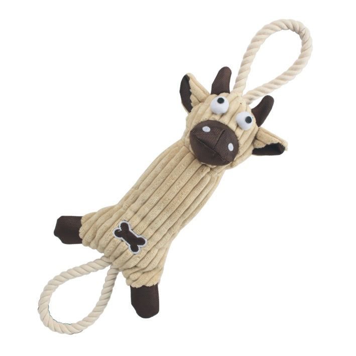 Jute And Rope Plush Cow - Pet Toy - 7DAY'S