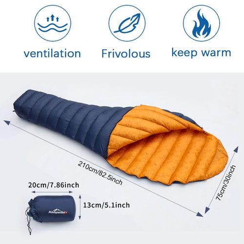 Kamperbox Ultra Light Down Sleeping Bag Outdoor Camping Sleeping Bag Warm Down Sleeping Bag Outdoor Camping Travel UL250 - 7DAY'S