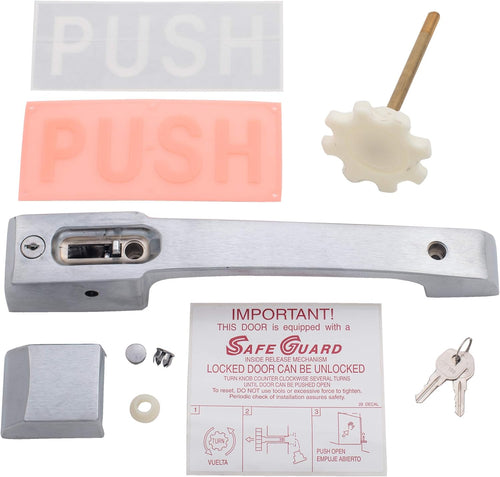 Kason 0027C Deadbolt Locking Handle and Strike, Flush Offset, 4 Inch Wall Thickness, 10027C00005 - 7DAY'S