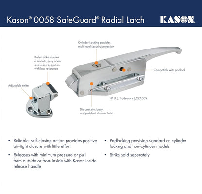Kason 0058 Safeguard Radial Latch, Light Spring, 10058L05021 - 7DAY'S