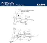 Kason 0058 Safeguard Radial Latch, Light Spring, 10058L05021 - 7DAY'S