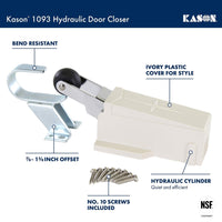 Kason 1093 Hydraulic Door Closer, Flush to 3/4 Inch Offset Hook, 11093000004 - 7DAY'S