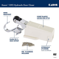 Kason 1093 Hydraulic Door Closer, Flush to 3/4 Inch Offset Hook, 11093000004 - 7DAY'S