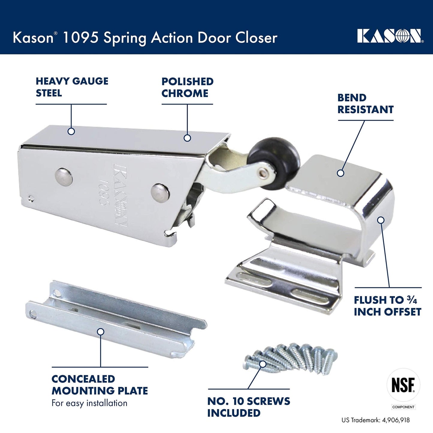 Kason 1095 Spring Action Door Closer, 11095000013 - 7DAY'S