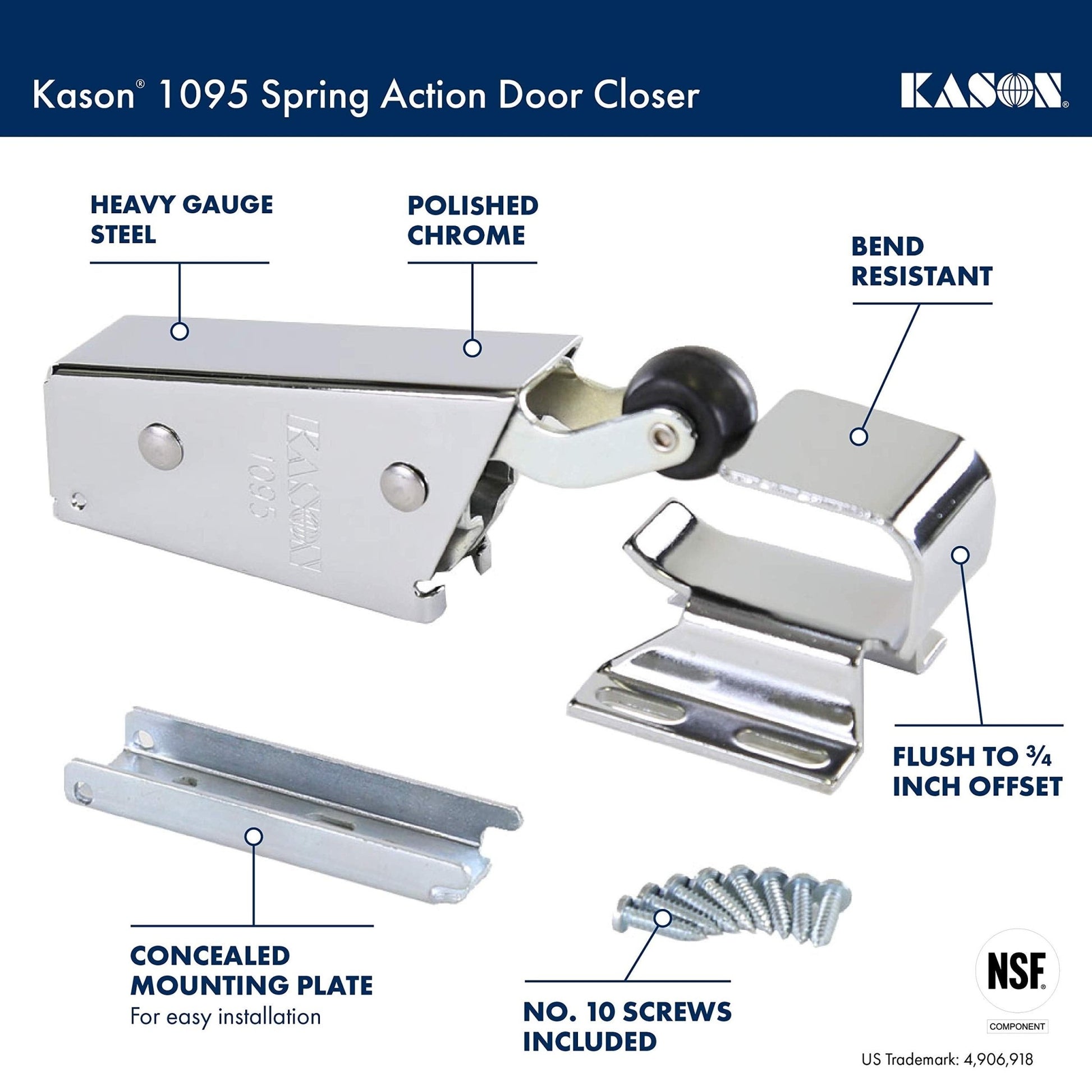 Kason 1095 Spring Action Door Closer, 11095000013 - 7DAY'S