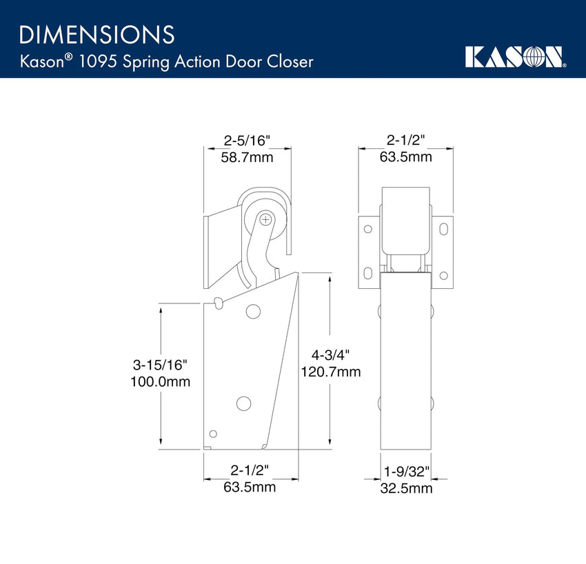 Kason 1095 Spring Action Door Closer, 11095000013 - 7DAY'S