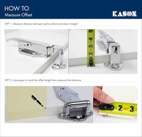 Kason 1245 Reversible Cam - Rise Hinge, Flush Offset, Brushed Chrome Finish, 11245000088 - 7DAY'S