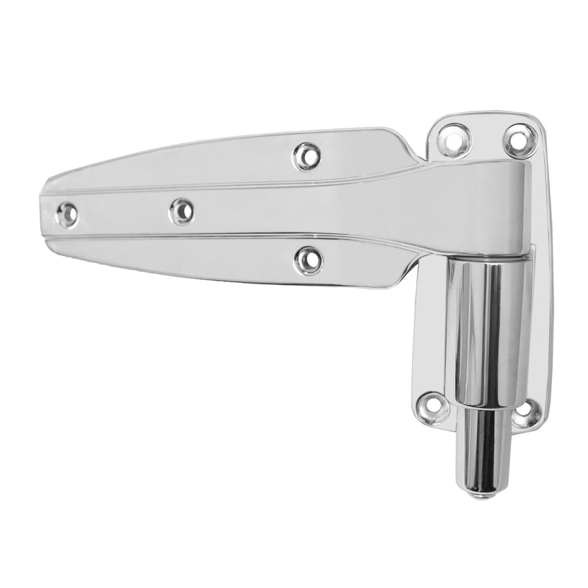 Kason 1248 Reversible Spring - Assisted Cam - Lift Hinge Chrome Finish for Walk - in Freezer Cooler Refrigerator (Flush) - 7DAY'S