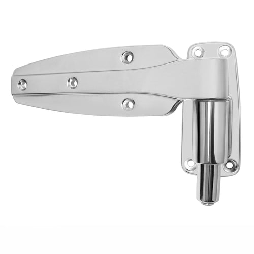 Kason 1248 Reversible Spring - Assisted Cam - Lift Hinge Chrome Finish for Walk - in Freezer Cooler Refrigerator (Flush) - 7DAY'S
