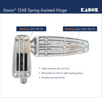 Kason 1248 Spring Assisted Hinge, 1 - 1/2 Inch Offset, 11248000022 - 7DAY'S