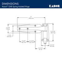 Kason 1248 Spring Assisted Hinge, 1 - 1/2 Inch Offset, 11248000022 - 7DAY'S