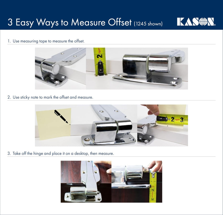 Kason 1248 Spring Assisted Hinge, 1 - 1/2 Inch Offset, 11248000022 - 7DAY'S