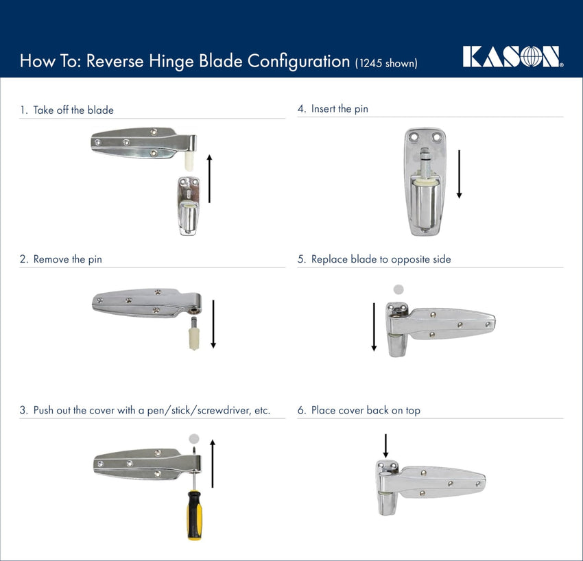 Kason 1248 Spring Assisted Hinge, 1 - 1/2 Inch Offset, 11248000022 - 7DAY'S