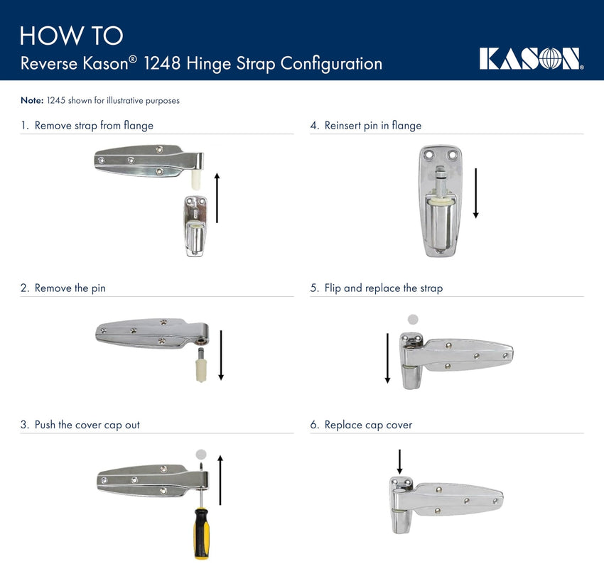 Kason 1248 Spring Assisted Hinge, 1 - 1/2 Inch Offset, 11248000022 - 7DAY'S