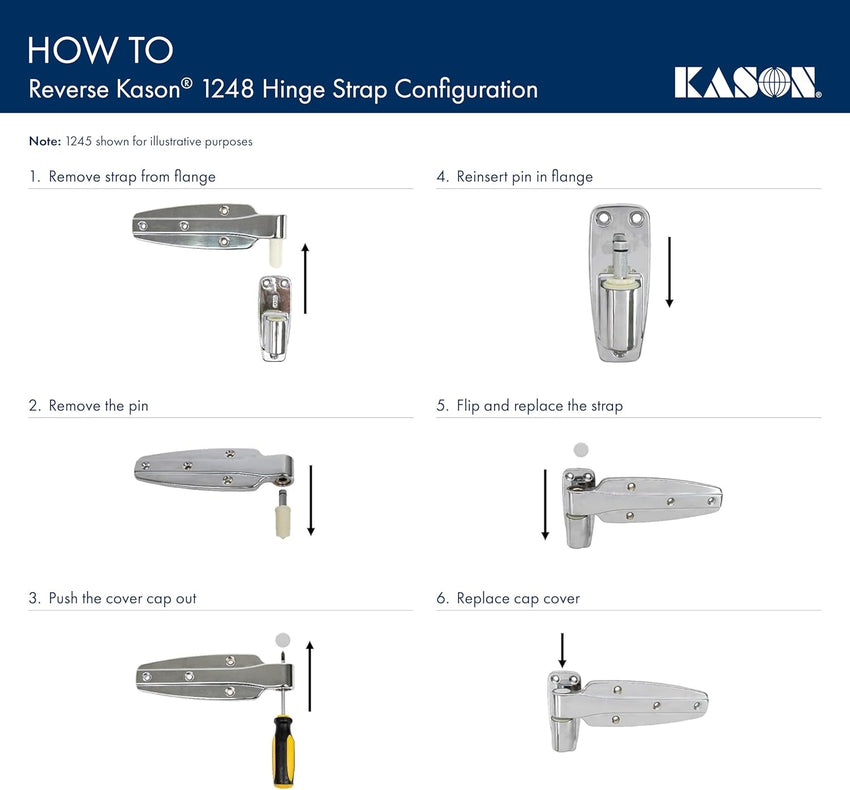 Kason 1248 Spring Assisted Hinge, Pack of 2, Flush Offset, 11248000004 - 7DAY'S