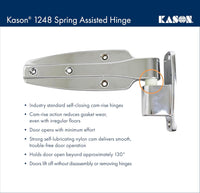 Kason 1248 Spring Assisted Hinge, Pack of 2, Flush Offset, 11248000004 - 7DAY'S