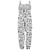 Kid DIY Hand Painted Homewear Jumpsuit Sleeveless Romper Outfits Pants Clothes for Boy and Girl Can Play with and Wear - 7DAY'S