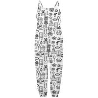 Kid DIY Hand Painted Homewear Jumpsuit Sleeveless Romper Outfits Pants Clothes for Boy and Girl Can Play with and Wear - 7DAY'S