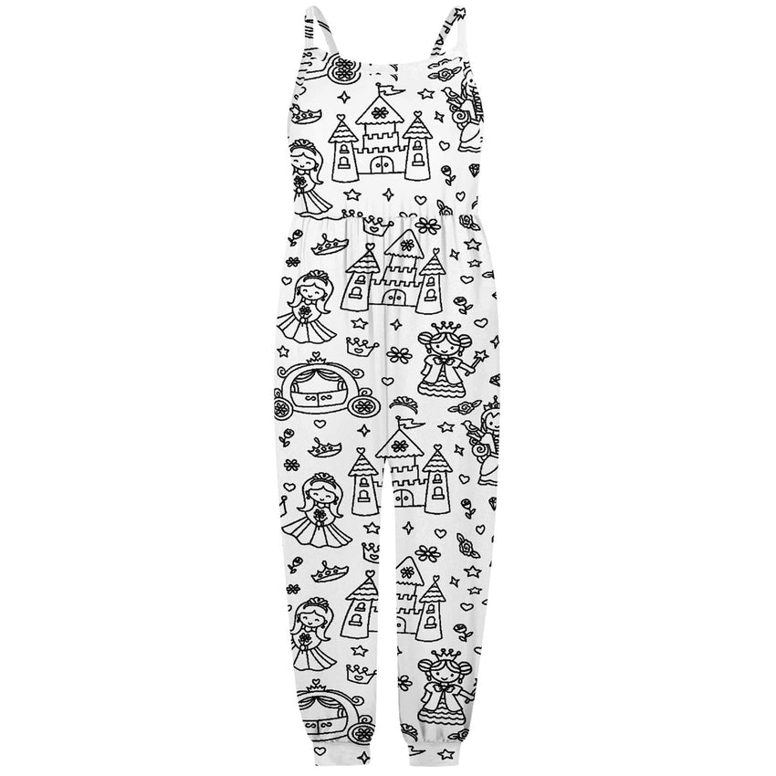 Kid DIY Hand Painted Homewear Jumpsuit Sleeveless Romper Outfits Pants Clothes for Boy and Girl Can Play with and Wear - 7DAY'S