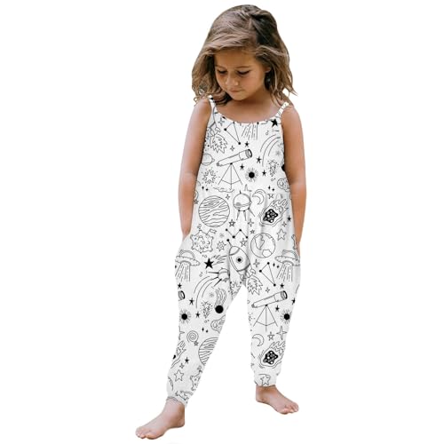 Kid DIY Hand Painted Homewear Jumpsuit Sleeveless Romper Outfits Pants Clothes for Boy and Girl Can Play with and Wear - 7DAY'S