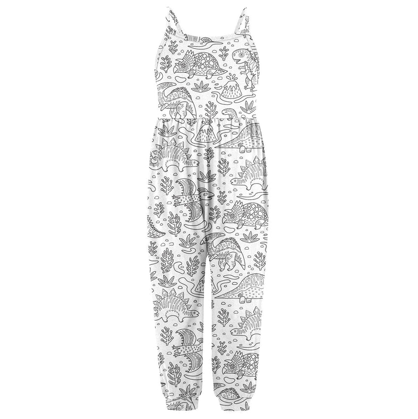 Kid DIY Hand Painted Homewear Jumpsuit Sleeveless Romper Outfits Pants Clothes for Boy and Girl Can Play with and Wear - 7DAY'S