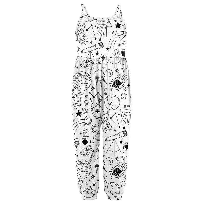 Kid DIY Hand Painted Homewear Jumpsuit Sleeveless Romper Outfits Pants Clothes for Boy and Girl Can Play with and Wear - 7DAY'S