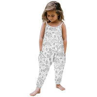 Kid DIY Hand Painted Homewear Jumpsuit Sleeveless Romper Outfits Pants Clothes for Boy and Girl Can Play with and Wear - 7DAY'S