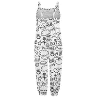 Kid DIY Hand Painted Homewear Jumpsuit Sleeveless Romper Outfits Pants Clothes for Boy and Girl Can Play with and Wear - 7DAY'S