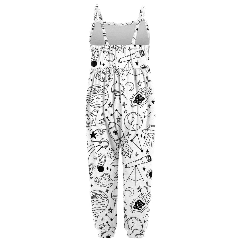 Kid DIY Hand Painted Homewear Jumpsuit Sleeveless Romper Outfits Pants Clothes for Boy and Girl Can Play with and Wear - 7DAY'S