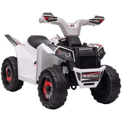 Kids ATV Quad Car, 6V Four - Wheeler for Kids with Forward Backward Function, Wear - Resistant Wheels for Toddlers Ages 18 - 36 Months, White - 7DAY'S