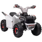 Kids ATV Quad Car, 6V Four - Wheeler for Kids with Forward Backward Function, Wear - Resistant Wheels for Toddlers Ages 18 - 36 Months, White - 7DAY'S