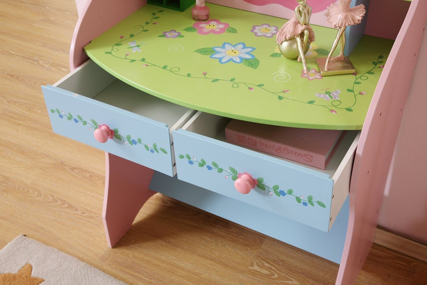 Kids Funnel Olivia the Fairy Girls Dressing Table with Chair - 7DAY'S