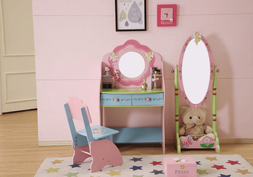 Kids Funnel Olivia the Fairy Girls Dressing Table with Chair - 7DAY'S