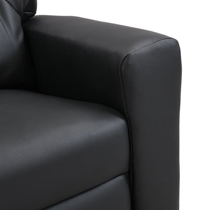 Kids Recliner Chair, Kids Upholstered Couch with One Cup Holder, Footrest, Backrest, Toddlers PVC Recliner with Headrest and Footrest - 7DAY'S