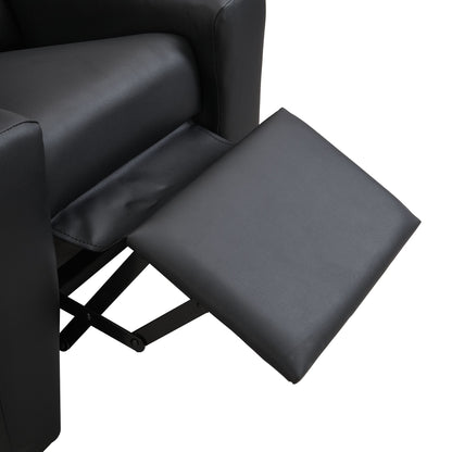 Kids Recliner Chair, Kids Upholstered Couch with One Cup Holder, Footrest, Backrest, Toddlers PVC Recliner with Headrest and Footrest - 7DAY'S