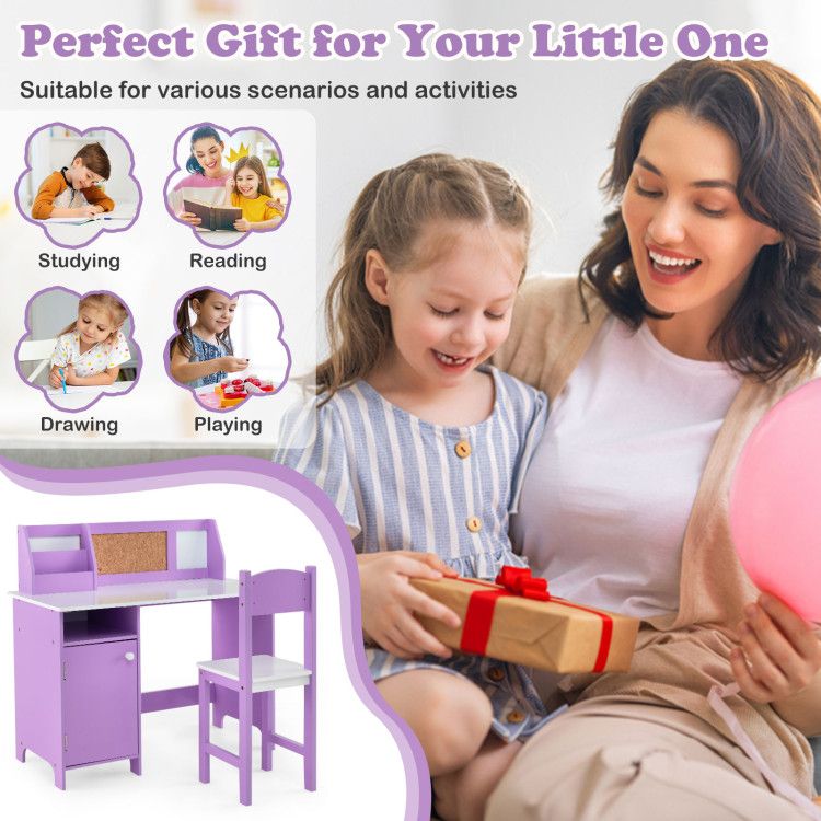 Kids Table and Chair Set for Arts, Crafts, Homework, Home School - 7DAY'S