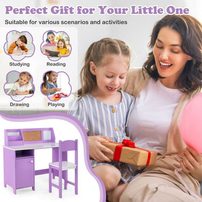 Kids Table and Chair Set for Arts, Crafts, Homework, Home School - 7DAY'S