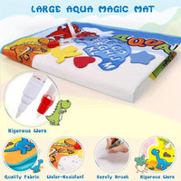 Kids Toys Water Doodle Mat Dinosaur Painting Coloring Pad for Toddlers 1 - 3 Toddler Arts and Crafts - 7DAY'S