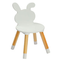 Kids Wood Table and Chairs Set, Toddler Play Table with 2 Chairs, 3 Pieces Children Multi - Activity Round Table for Play Art Craft Reading Learing Eating, White - 7DAY'S