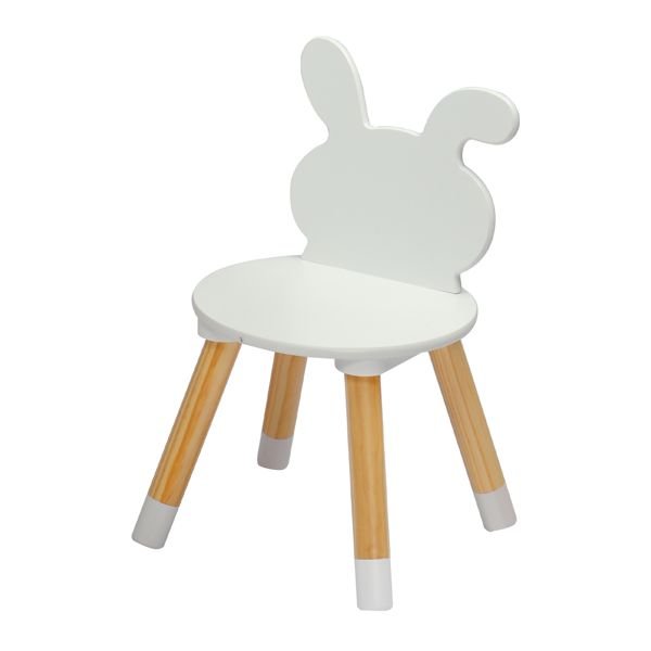 Kids Wood Table and Chairs Set, Toddler Play Table with 2 Chairs, 3 Pieces Children Multi - Activity Round Table for Play Art Craft Reading Learing Eating, White - 7DAY'S