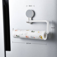 Kitchen Paper Towel Rack Wall - mounted Paper Rack Hanging Shelf Cling Film Bag Storage Rag Rack Roll Paper Rack Without Punching - 7DAY'S