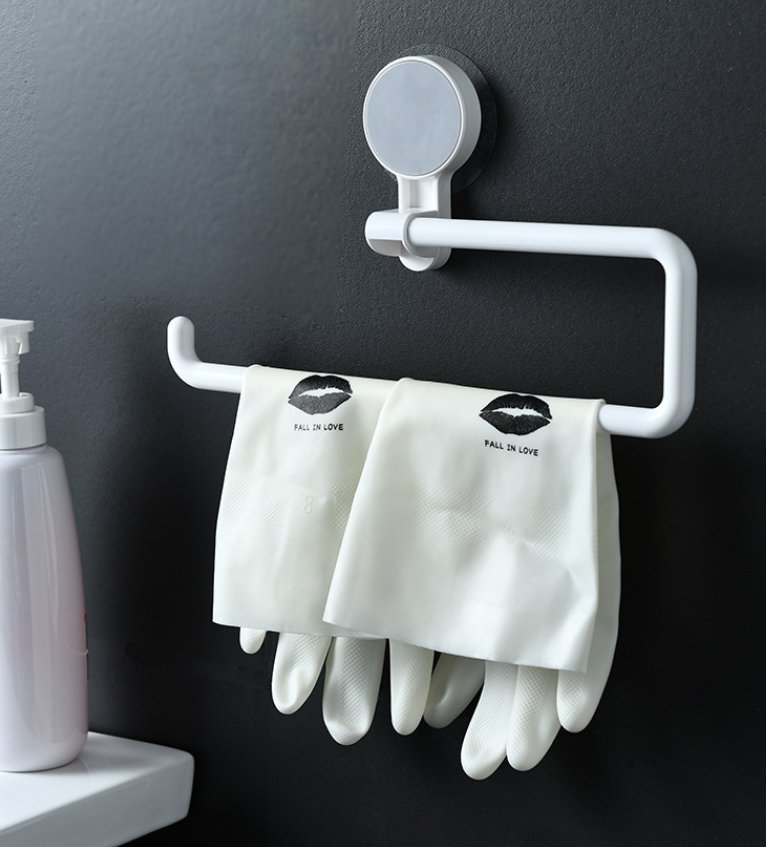 Kitchen Paper Towel Rack Wall - mounted Paper Rack Hanging Shelf Cling Film Bag Storage Rag Rack Roll Paper Rack Without Punching - 7DAY'S