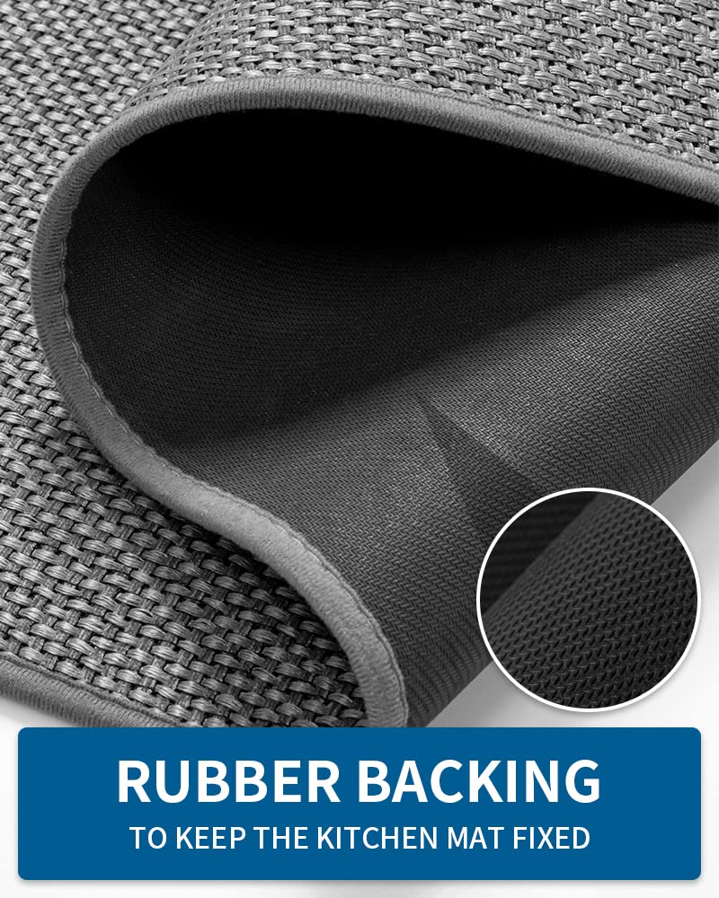 Kitchen Rugs and Mats Non Skid Washable, Absorbent Runner Rugs for Kitchen, Front of Sink, Kitchen Mats for Floor (Beige, 20"x47") - 7DAY'S