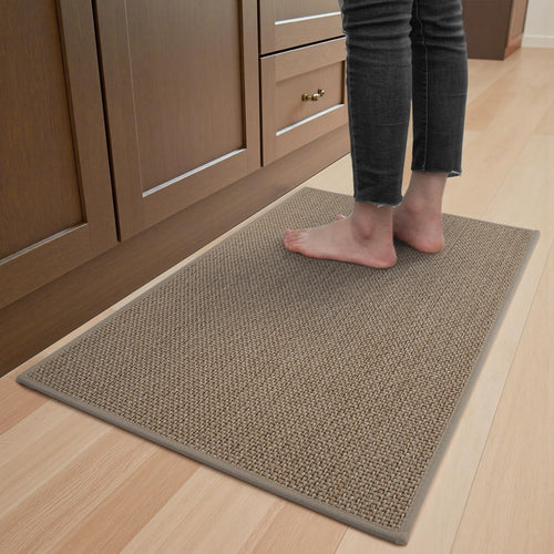 Kitchen Rugs and Mats Non Skid Washable, Absorbent Runner Rugs for Kitchen, Front of Sink, Kitchen Mats for Floor (Beige, 20"x47") - 7DAY'S