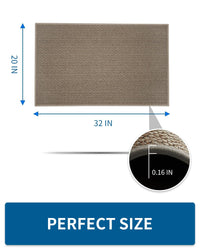 Kitchen Rugs and Mats Non Skid Washable, Absorbent Runner Rugs for Kitchen, Front of Sink, Kitchen Mats for Floor (Beige, 20"x47") - 7DAY'S