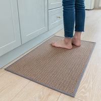 Kitchen Rugs and Mats Non Skid Washable, Absorbent Runner Rugs for Kitchen, Front of Sink, Kitchen Mats for Floor (Beige, 20"x47") - 7DAY'S