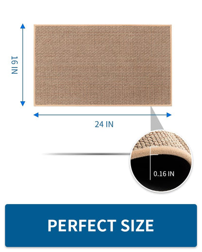 Kitchen Rugs and Mats Non Skid Washable, Absorbent Runner Rugs for Kitchen, Front of Sink, Kitchen Mats for Floor (Beige, 20"x47") - 7DAY'S