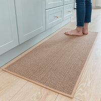 Kitchen Rugs and Mats Non Skid Washable, Absorbent Runner Rugs for Kitchen, Front of Sink, Kitchen Mats for Floor (Beige, 20"x47") - 7DAY'S