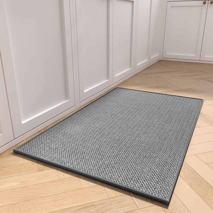 Kitchen Rugs and Mats Non Skid Washable, Absorbent Runner Rugs for Kitchen, Front of Sink, Kitchen Mats for Floor (Beige, 20"x47") - 7DAY'S